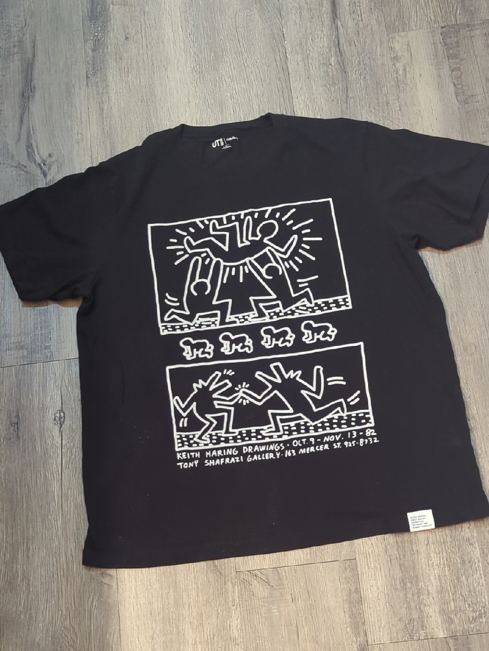 Uniqlo Black Short-Sleeve Keith Haring Graphic Tee